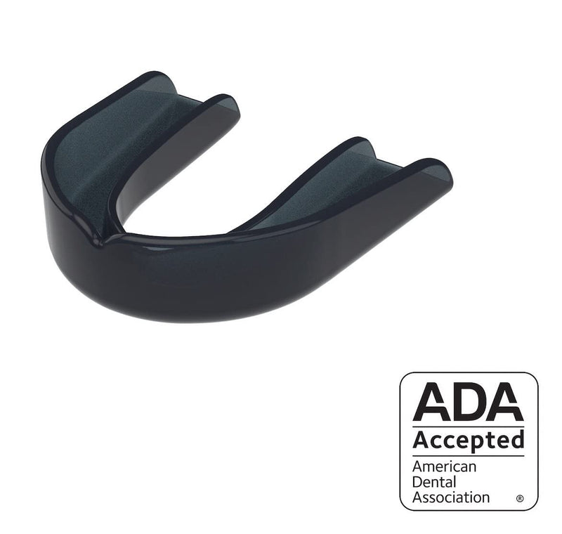 Game On Mouthguards - Only ADA Accepted Strapless Sports Mouth Guard for Football, Basketball, Lacrosse, Hockey - Superior Protection, Comfortable Fit (Braces Mouthguard) Adult Black