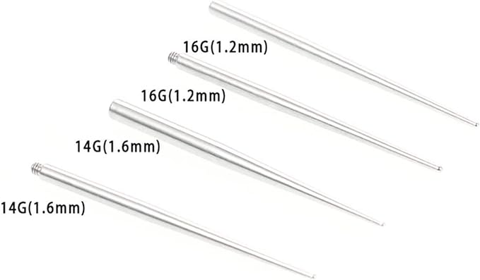 Stainless Steel Perforated Auxiliary Guide Rod Inside and Outside Thread Rod Lip Nail Connection Rod to Avoid Scratches Body Piercing Tool Professional - BeesActive Australia