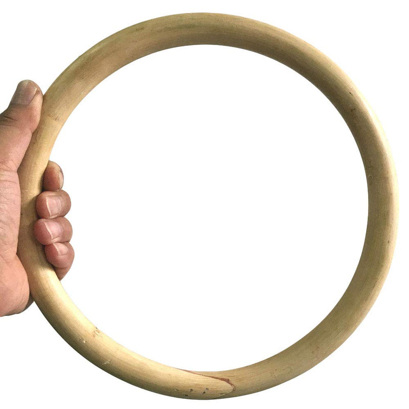 Wing Chun Rattan Ring (11 Inch) Natural Wood Wing Tsun Kung Fu Wrist Hand Legs Strength Martial Arts Training Equipment - BeesActive Australia