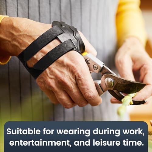 CMC Thumb Support Brace - with Firm Supportive Wrist Strap, Dual Density Thumb Brace Stabilizes CMC Joint, Pain Relief for Osteoarthritis for Women and Men (Black, Left Hand, Medium) Black, Left Hand