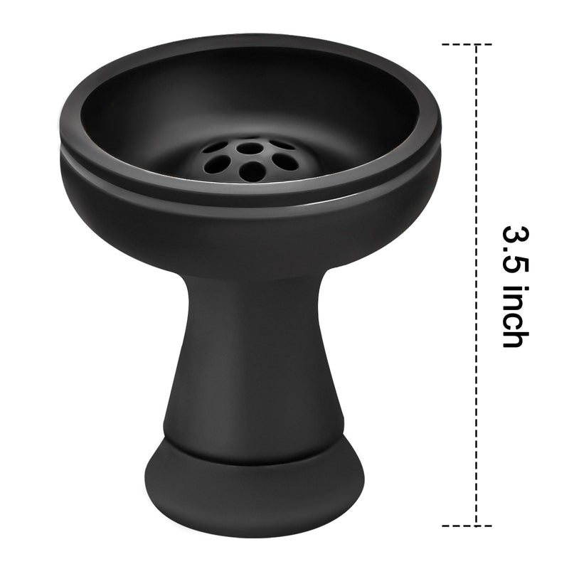 Hookah Bowl - Silicone Phunnel Bowl Perfect Fit Charcoal Holder Black Shisha Bowl Right Replacement for Clay, Ceramic Bowls 3.5" Tall Gift Box (7 Hole) - BeesActive Australia