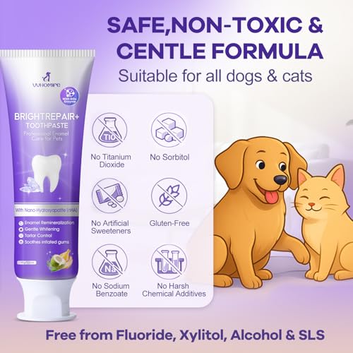 Enzymatic Dog & Cat Toothpaste with Nano-Hydroxyapatite (nHA) + Ultra Soft Bristles Toothbrush