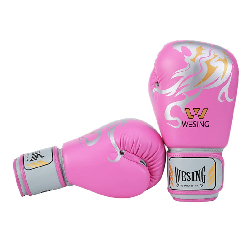 Wesing Boxing Gloves for Women Boxing Training Gloves 10oz Sparring Punching Gloves for Punching Bag, Kickboxing, Muay Thai, MMA Pink