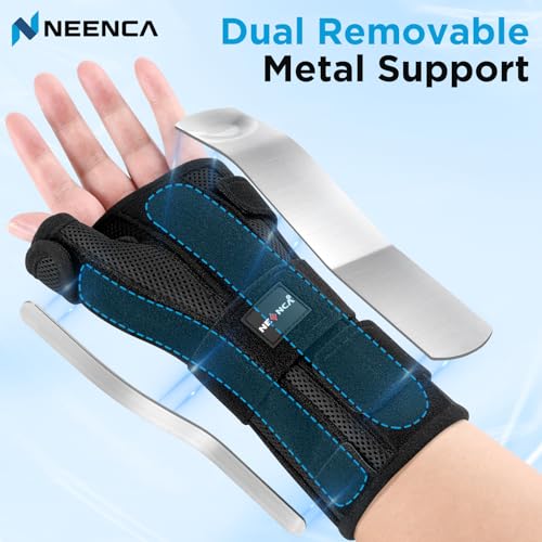 NEENCA Carpal Tunnel Wrist Brace with Thumb Support, Medical Grade Night Support Thumb Spica Splint for Arthritis, Tendonitis & De Quervain’s ((XL/XXL/XXXL, Left Hand)) XL/XXL/XXXL