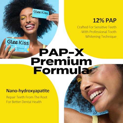 Teeth Whitening Strips for Sensitive Teeth with Pap & Hydroxyapatite, Non-Alcohol & Peroxide Free, Enamel-Safe, Dry Strip Technology, Vegan, 14 Day Treatments 28 Strips (Jasmine Tea Flavor) 1