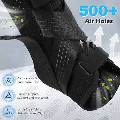 Ankle Brace for Sprained Ankle, 2 Removable Splints, Figure 8 Strap Small（Shoe Size-Women 5-9 Men 6-7）
