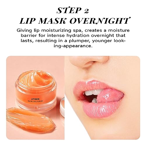 ANAI RUI Lip Scrub & Lip Mask Set, Peach orange
