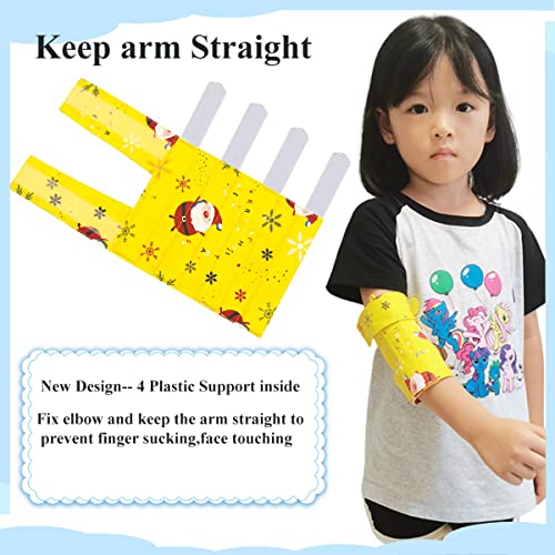 Elbow Immobilizer Splint & Arm Restraint Wrap for Babies Kids-Stop HAND-TO-FACE habits Stop Thumb Sucking Habit, Scratching Face, Pulling Hair (LARGE-1pc) Large
