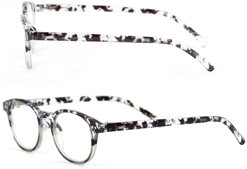 Readerest Blue Light Blocking Reading Glasses (Clear/Black, 1.75 Magnification) - Computer Eyeglasses With Thin Reflective Lens, Antiglare, Eye Strain, UV Protection, Stylish For Men And Women Clear/Black 1.75 x - BeesActive Australia