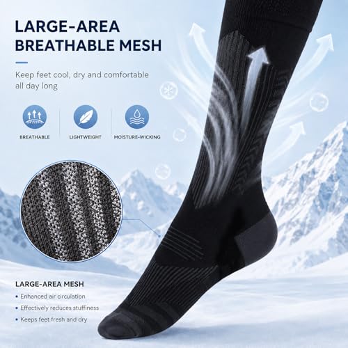 Compression Socks for Women & Men, 20-30 mmHg Knee High Cotton Support Socks, Cute Nurse Socks for Pregnancy, Travel, Running 2-pack combination 6 Small-Medium