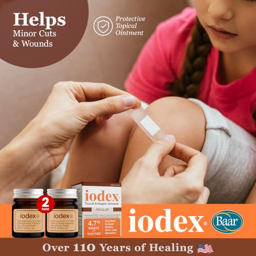 Baar Iodex Topical Ointment, 4.7% Iodine, 1 oz, Pack of 2