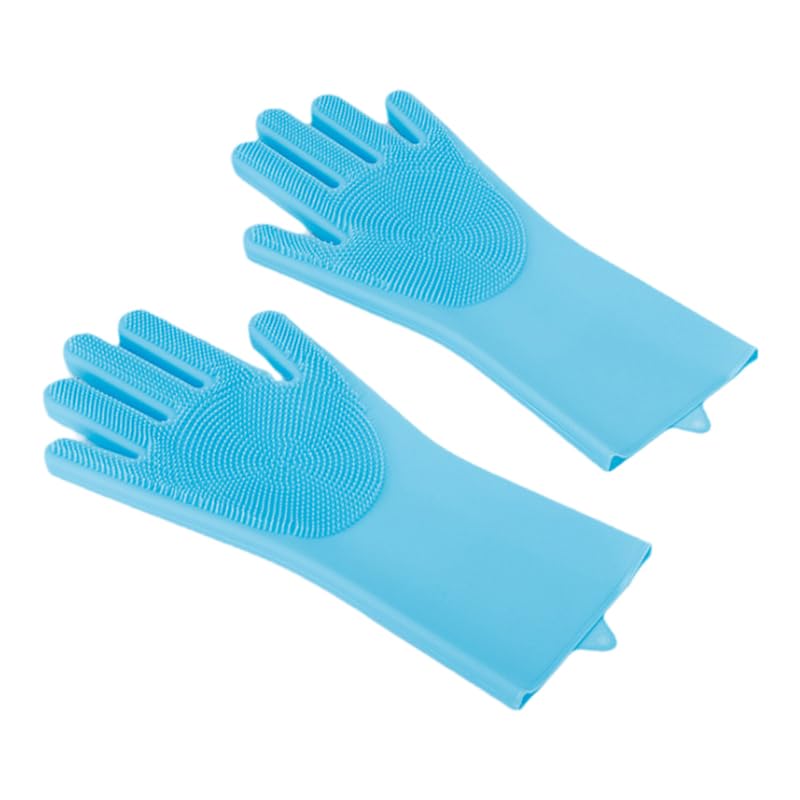 2 pairs of pet bathing gloves, dog and cat bathing gloves, bathing massage, thickening, scratch protection and bite prevention - BeesActive Australia