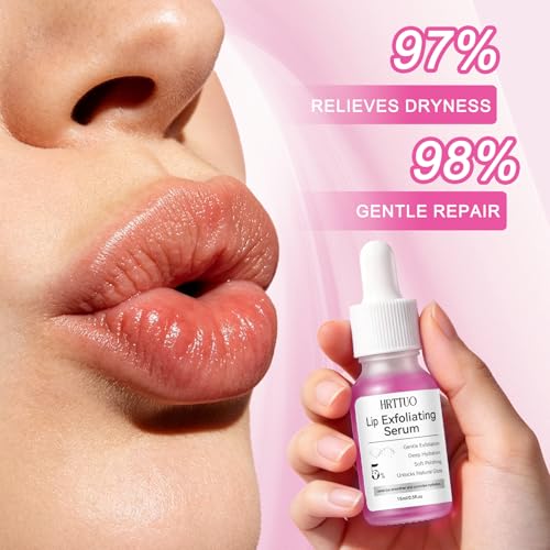 PHA 5% Exfoliating Lip Serum – Gentle Overnight Lip Exfoliator & Hydrating Lip Treatment for Soft, Smooth, Healthy-Looking Lips – For Women with Dry, Flaky Lips in Daily Skincare Routine