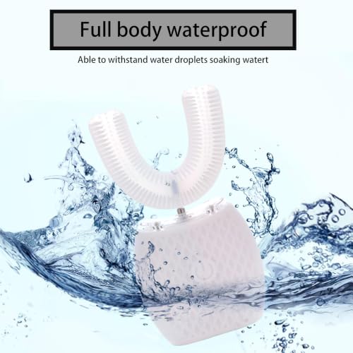 Adult Automatic Ultrasonic Toothbrush Waterproof Timer Travel White