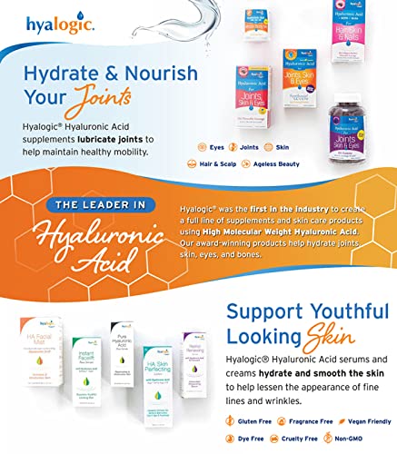 Hyalogic Hair Skin & Nails Hyaluronic Acid Collagen Builder – Delicious Berry Flavored Collagen Boost Chewable Lozenges – Sugar Free Vegan Collagen Ideal to Enhance Your Natural Beauty – 30 Count