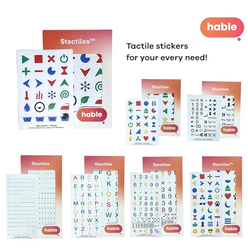 24 Tactile Stickers for Washing Machine & Dryer - Marking Aid for Blind & Visually Impaired - Water & Steam Resistant - Unique Laundry Symbols - Premium Quality