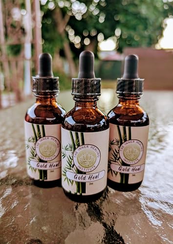 Gold Heal 2oz Tincture - Oral Drops Supplement, A Natural antibiotic for All Types of infections, Helps Speed up the Healing Process, Contains B12.