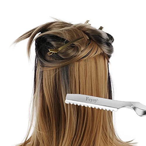 Fcysy Professional Barber Scissors - Thinning Shears for Men & Women, Salon Hair Trimming Kit with Scissors Set Pink 13pcs
