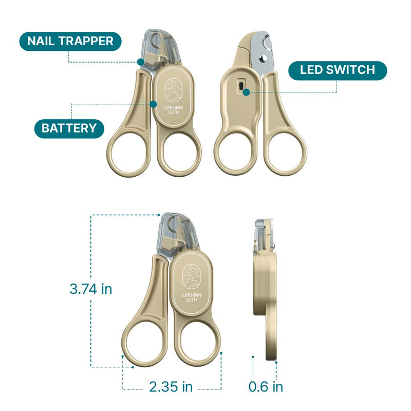 Cat Nail Clipper with LED Guide Light and Nail Trapper - BeesActive Australia