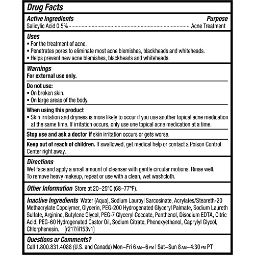 Paula's Choice CLEAR Pore Normalizing Acne Facial Cleanser 6 Ounce (Pack of 1)