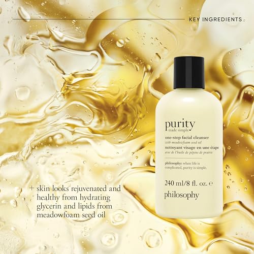 philosophy purity made simple one-step facial cleanser- with meadowfoam seed oil gently cleanses & melts away dirt, oil & stubborn makeup paraben-free face wash Facial Cleanser - 8 fl oz
