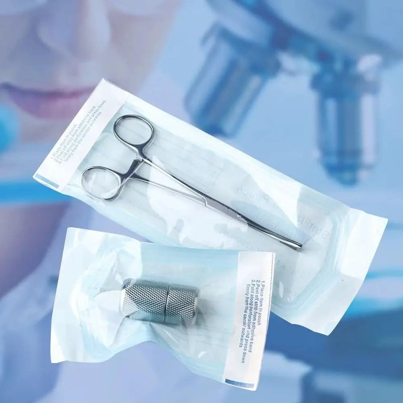 Yuelong 200PCS Self Sealing Sterilization Pouch Bags Autoclave Sterilizer Bags Pouch for Nail Tools Grade Paper Disposable Dental Tattoo Accessories Tool Storage Bag (5.25" x 10") 5.25" x 10" - BeesActive Australia