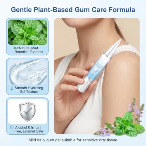 4Pcs Gum Repair Gel for Receding Gums & Oral Comfort, Gentle Dental Gel for Daily Gum Health & Enamel Care, Professional Gum Support Formula, Teeth Whitening Essence Pen