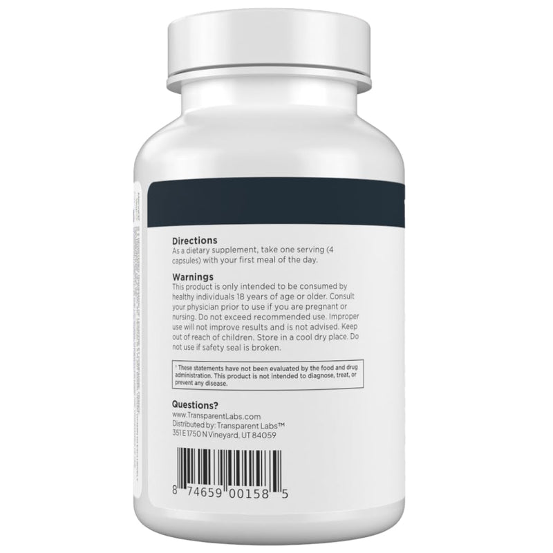 Transparent Labs Daily Multivitamin for Women - Whole-Food-Based Multivitamin for Men, Vegan, Clean, Organic Vitamin Supplement w Vitamins, Lutein, Biotin, Folate & Magnesium - 120 Capsules