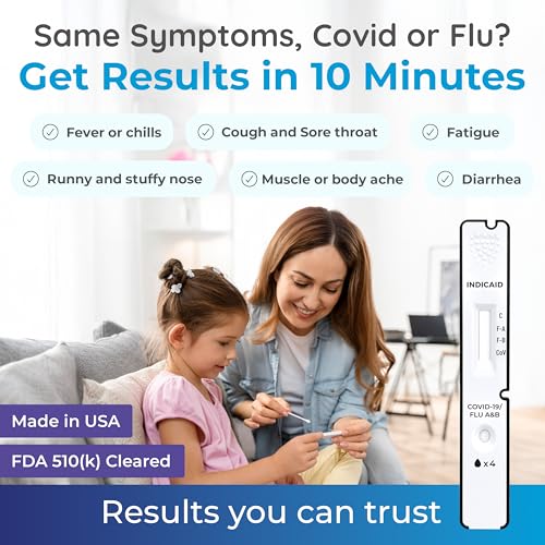 INDICAID COVID-19, Flu A&B 3-in-1 Antigen Test, FDA 510(k) Cleared, HSA/FSA