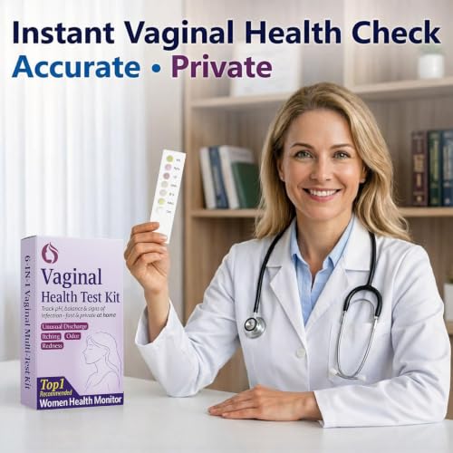 6-in-1 Vaginal Health Test Kit for Women – pH & Balance Awareness,BV,Yeast,Microbiota Check,Easy at-Home Self-Check for Intimate Wellness –for Monitoring Discharge, Odor, Itching Symptoms