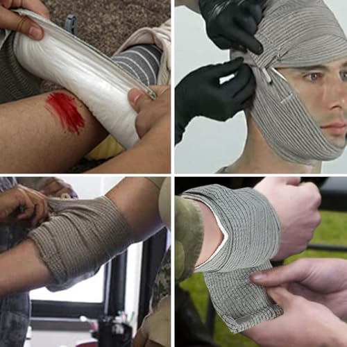 6" Israeli Style Emergency Bandage Sterile Vacuum Sealed Compression Trauma Wound Dressing for Bleeding Control, Medical Trauma Kit, Gun Shot, First Aid IFAK 2 Count