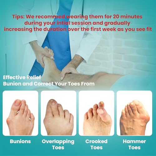 Promifun Toe Splint for Broken Toes - Big Toe Splint for Women & Men - Support Brace for Day & Night Use - Bunion Corrector - 1 Pair Black