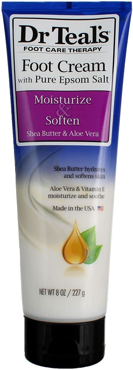 Dr Teal's Foot Cream, Moisturize & Soften, with Shea Butter & Aloe Vera, 8 oz. - BeesActive Australia