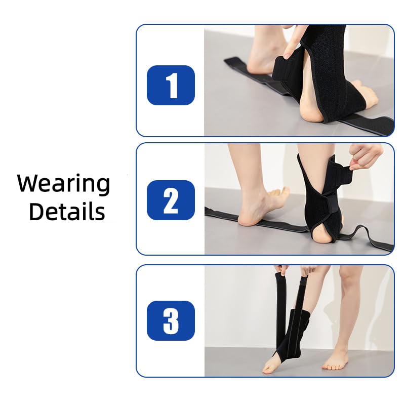 Ankle Braces for Women & Men, Ankle Support with Aluminum Splint, Crossed Elastic Strap, Compression Sleeve for Sprain, Tendonitis, Sporting, 1 Piece for Left or Right Foot, Black, Asian Size XL X-Large