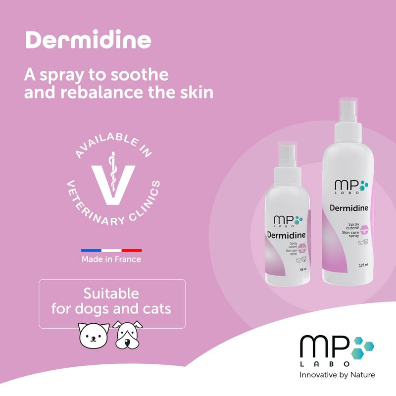 Dermidine antiseptique pour chien et chat - Spray de 60 ml