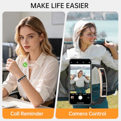 Smart Bracelet for Women Men Fitness Health Tracker with Heart Rate Sleep Silver Steel
