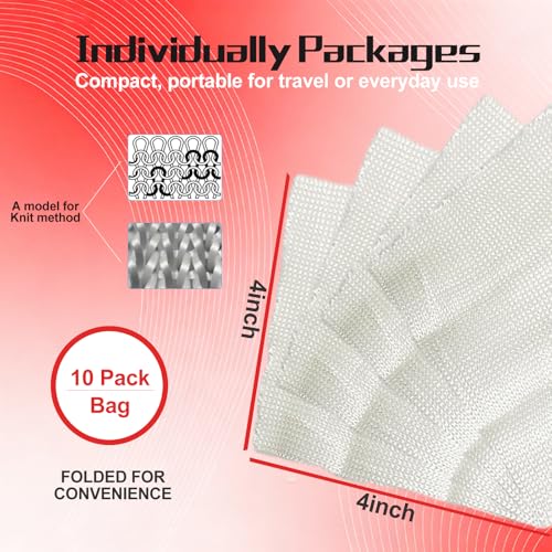 Soluble Hemostatic Gauze,4"X4" Quick Clot Combat Gauze Pads Pack of 10