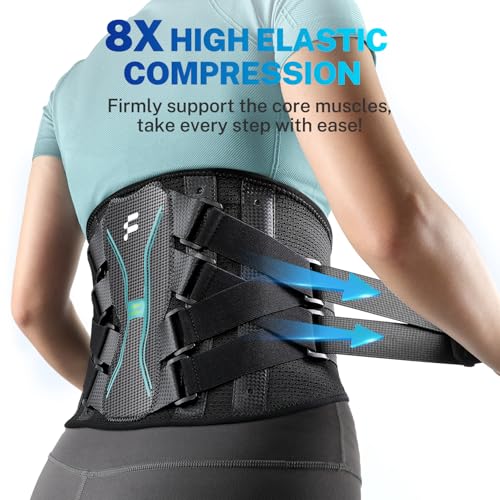 Back Brace for Women Men for All-day Wear & Support, Enhanced Back Support Black XL