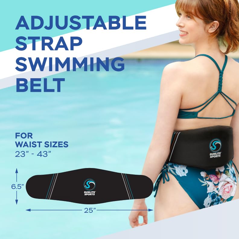 Sunlite Sports AquaFitness Deluxe Flotation Swimming Belt - Water Aerobics Equipment for Pool, Low-Impact Workout Performance Deluxe with Buckle - BeesActive Australia