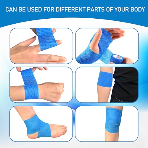 15 Pack Self Adhesive Bandage Wrap 2 Inch x 5 Yards (Mix) Mix-15