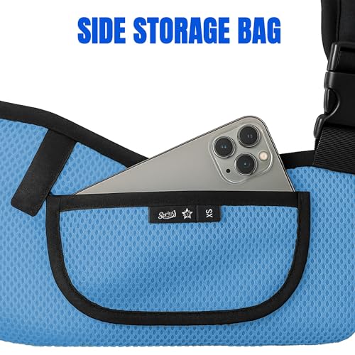 SPRING SEAON Kids Arm Sling Shoulder Immobilizer for Arm,Wrist,Elbow Injury Lightweight Breathable Sling with Adjustable Shoulder Strap Mesh Arm Support Brace for Children,Boys,Girls Blue XX-Small
