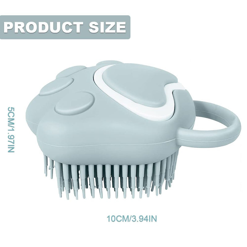 Fiotha Silicone Dog Bath Brush, Pet Bath Brush, Pet Bath Brush, Dog Brush, Cat Brush, 2-in-1 Bath Massage Brush, Silicone Shower Brush, for Dogs and Cats, Refillable Shower Gel Blue - BeesActive Australia