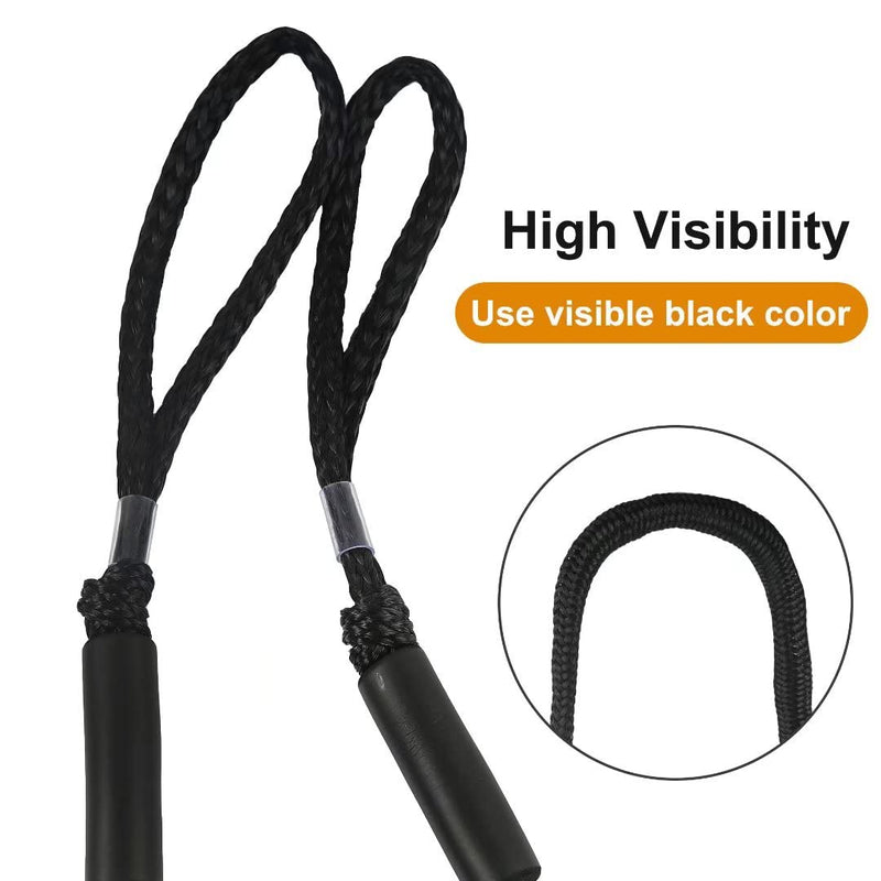 Bungee Dock Lines for Boat Shock Absorb Dock Tie Mooring Rope Boat Accessories 4-5.5 ft,4Pack (Black) - BeesActive Australia