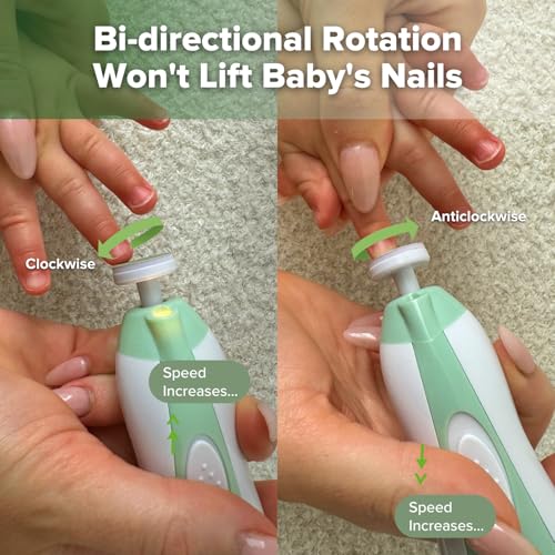haakaa Baby Nail File Electric - Green 360° Baby Toothbrush - Blue