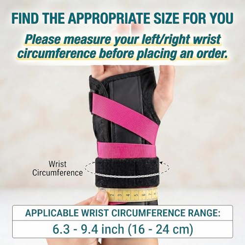 Carpal Tunnel Wrist Brace Right Hand, Ergonomic Hand Brace for Carpal Tunnel, Daytime Wrist Braces Adjustable Support, Suitable for Daily Life, Exercise, and Work(Left) Left