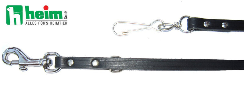 Heim 640139842 demonstration leash made of leather, with bolt hook, 3-way adjustable, 10 mm wide, 220 cm long, black - BeesActive Australia