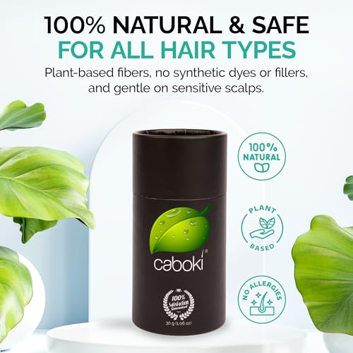 Caboki Hair Fibers for Thinning Hair – Plant-Based Powder - 30g Black
