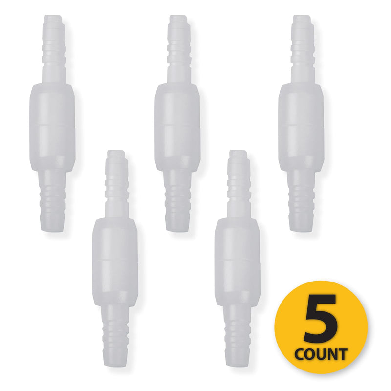 Premium Swivel Connector| 5 Count | 360¬∞ Rotating Design to Reduce Tube Tangle | Barbed Secure Fit for Leak-Free Oxygen Flow | Compatible with Major Respiratory Brands