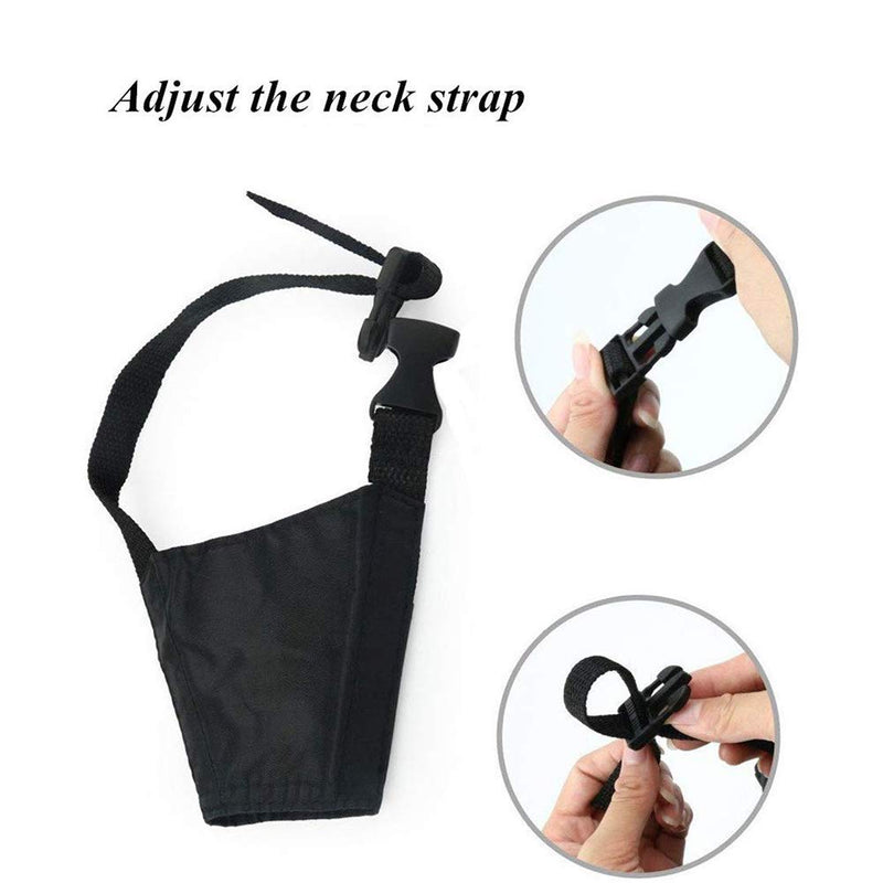 Amacoam Dog Muzzle Nylon Pack of 7 Adjustable Breathable Safety Muzzle Dog for Small Dogs Medium Dogs Large Dogs Anti-Bite Anti-Barking Anti-Chewing Safety Protection, Black - BeesActive Australia