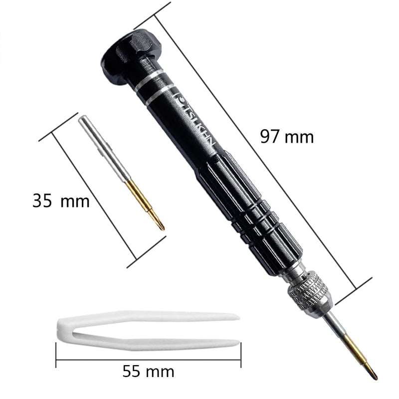 PTSLKHN Eye Glass Repairing Kit, S2 Steel Screwdriver with 15 Types of Screws, Precision Eyeglass Repair Tool Set (Black2in1-screws) Black2in1-screws - BeesActive Australia